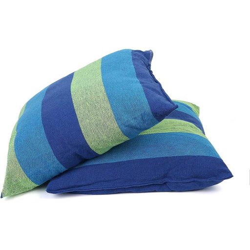 Závěsné houpací křeslo s polštářem - modré