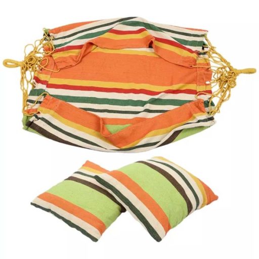 Závěsné houpací křeslo s polštářem - oranžové