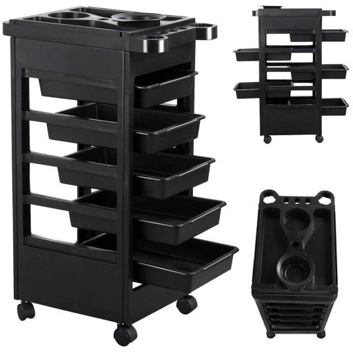 Kadeřnický vozík s 5 zásuvkami