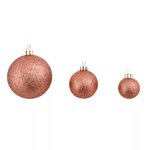 112 ks-ová sada vánočních ozdob ve více barvách-rose gold