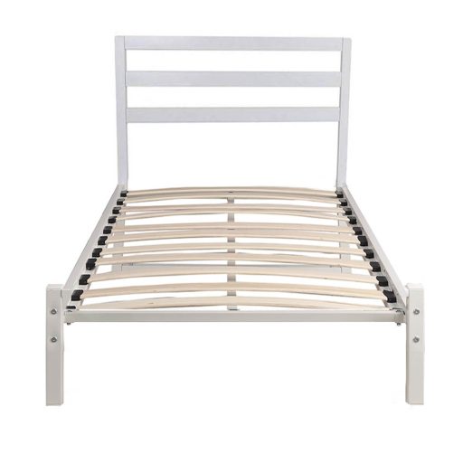 Bella kovový postelový rám s roštem jako dárek, ve více rozměrech a barvách - bílý 90x200 cm