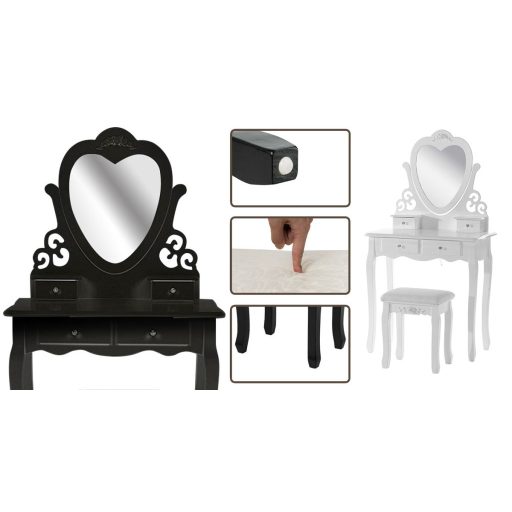 Toaletní stolek London, ve více barvách-bílý