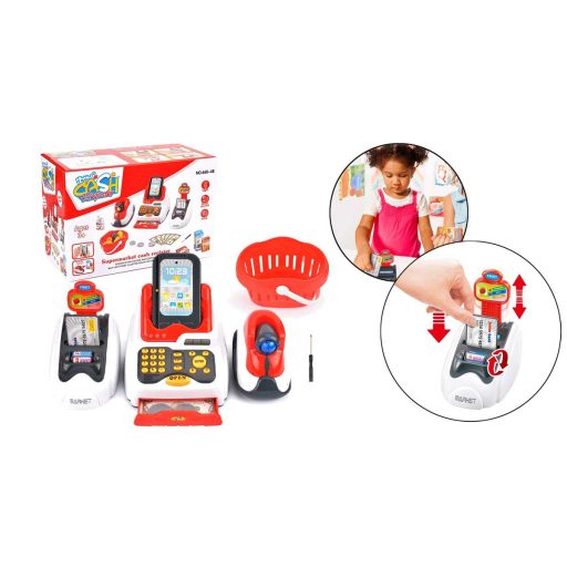 Dětská pokladna ve více barvách, červenobílá