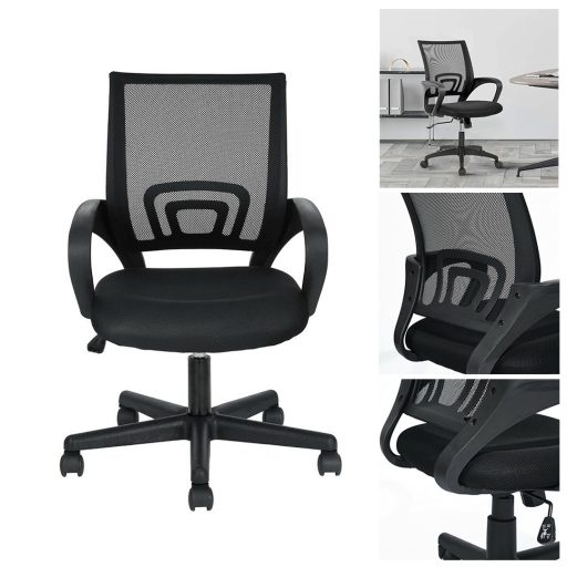 Kancelářská otočná židle s područkami ve více barvách - černá