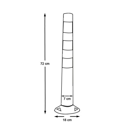Dopravní zahrazovací sloupky, 5 ks