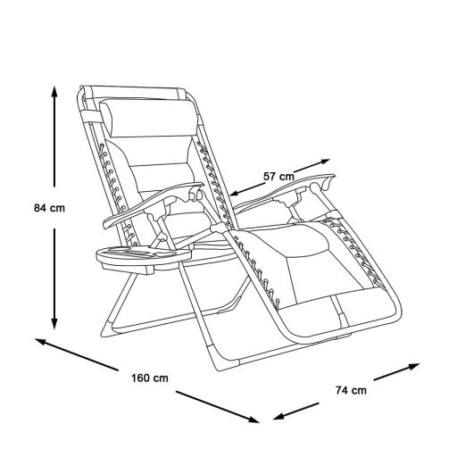 Delux nulová gravitační zahradní židle, ve více barvách - červená