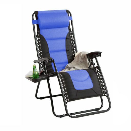 Delux nulová gravitační zahradní židle, ve více barvách-modrá