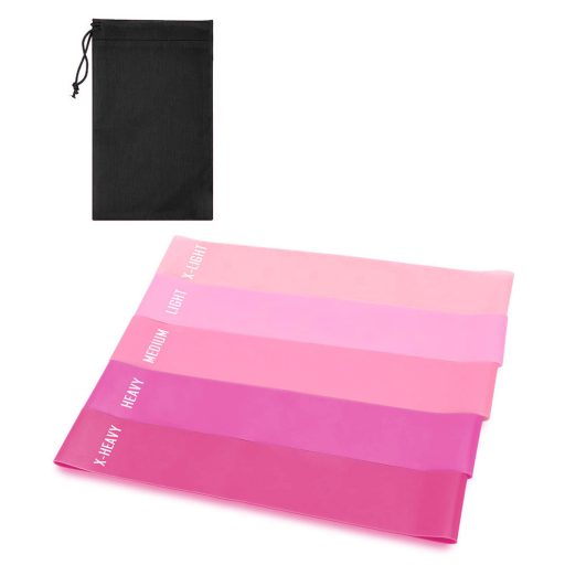 Gumové pásy na cvičení, 5 ks ve víve typech