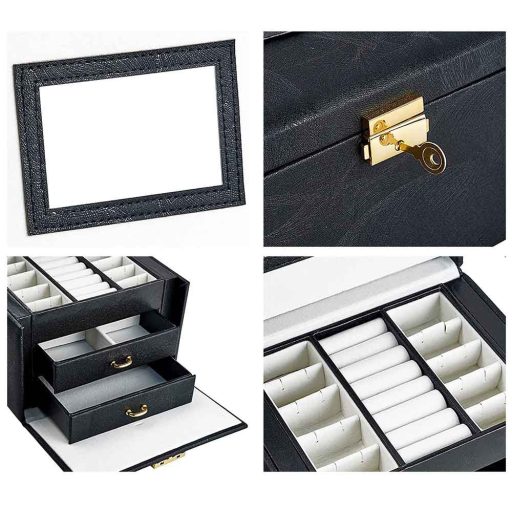 Taška na šperky ve více barvách-černá