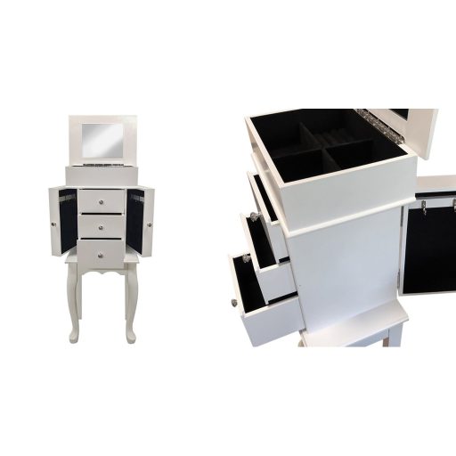 Skříňka na šperky, bílá