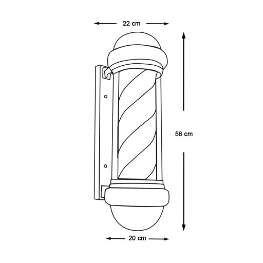 Svítící barber shop znamení
