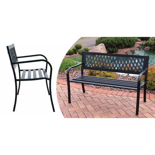 Zahradní lavice ve více typech, s mřížkou