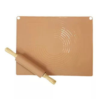 Kuchyňský váleček s válem na těsto-oranžový