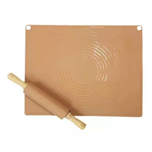 Kuchyňský váleček s válem na těsto-oranžový