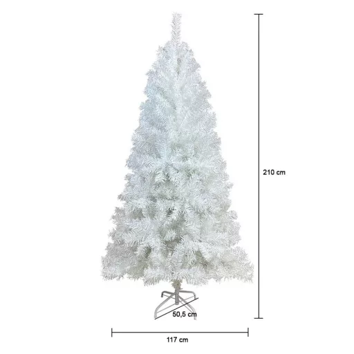 Bílý umělý stromek ve více velikostech-210 cm-ový