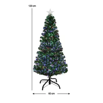   Vánoční stromek s optickými vlákny, s barevným LED-em ve více typech-120 cm-ový