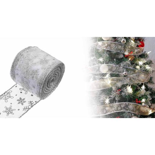 Vánoční páska s 250 LED diodami, stříbrný, 25 m 