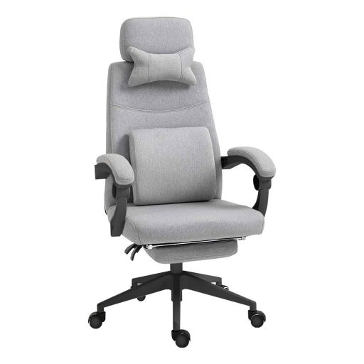 Otočná kancelářská židle s opěrkou hlavy - ve více barvách-jasnošedá