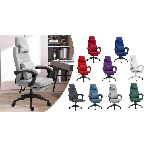 Otočná kancelářská židle s opěrkou hlavy - ve více barvách-tmavošedá