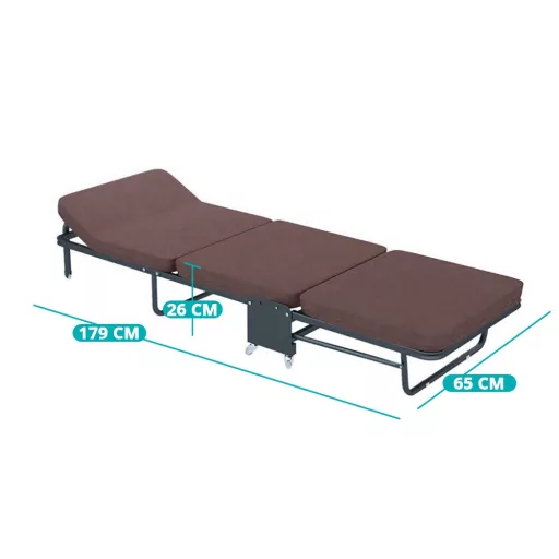 Postel pro hosty ve více typech-hnědá