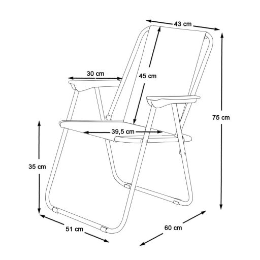 Rybářská židle, 2 ks