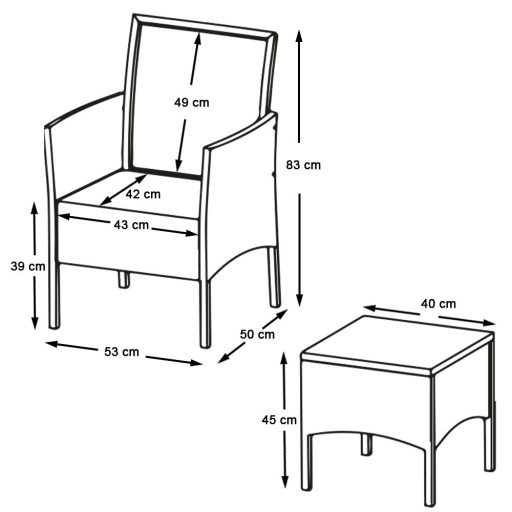 Sada polyratanového zahradního nábytku