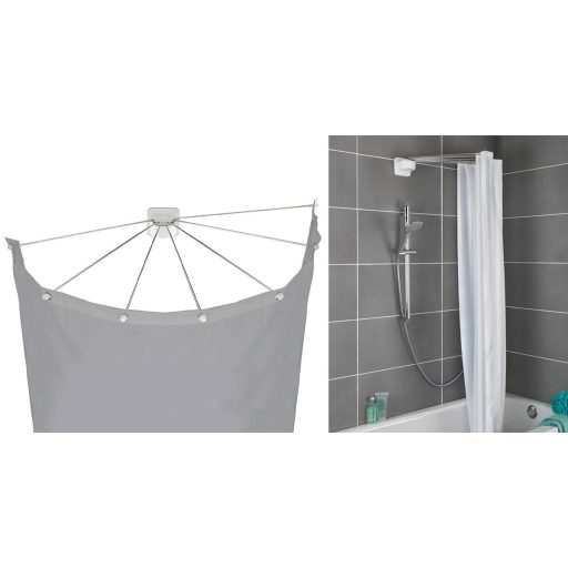 Držák sprchového závěsu ve tvaru deštníku