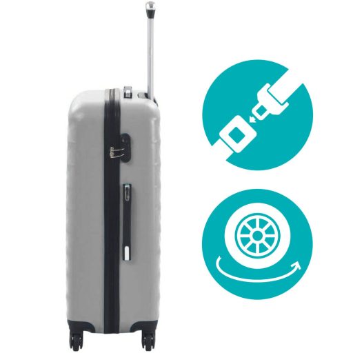 Sada cestovního kufru s kosmetickou taštičkou ve více barvách-šedá