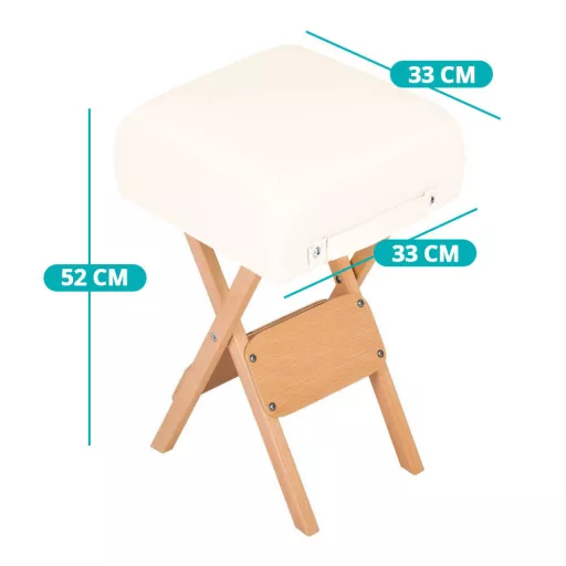 Skládací křeslo k masážnímu lůžku se 2 masážními válečky