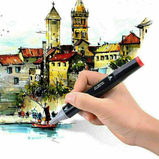 Sada oboustranných popisovačů v plastovém sáčku jako dárek