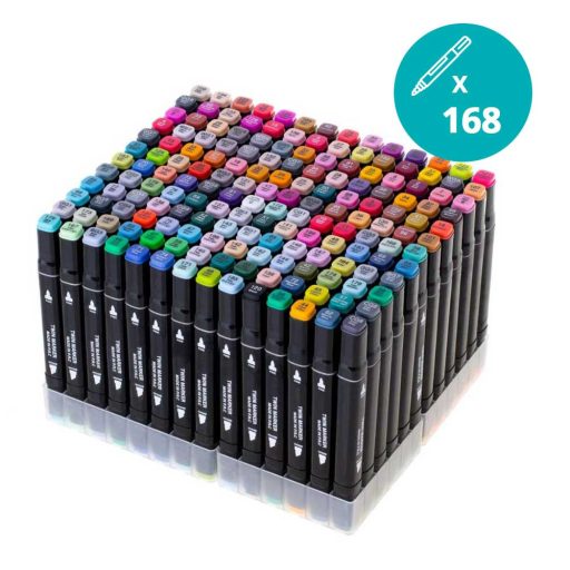 Sada oboustranných popisovačů v plastovém sáčku jako dárek