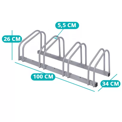 Venkovní úschovna kol pro 4 jízdní kola - ve více barvách