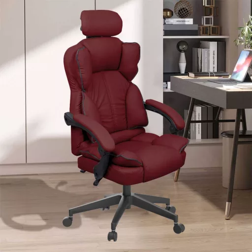 Ředitelská otočná židle LUX, ve více barvách, burgundská