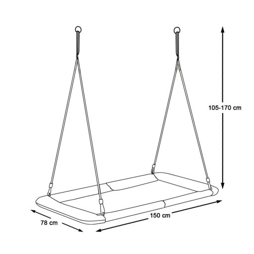 Houpačka hnízdo 150*80cm, barevná