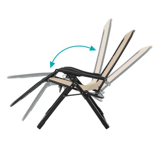 Polstrovaná nulová gravitační židle ve více barvách-béžová