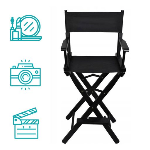 Skládací make-up křeslo s dřevěným rámem