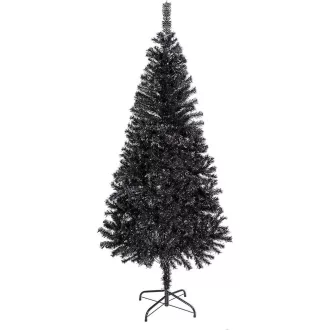 Černý umělý vánoční stromek, 120cm 230 větví