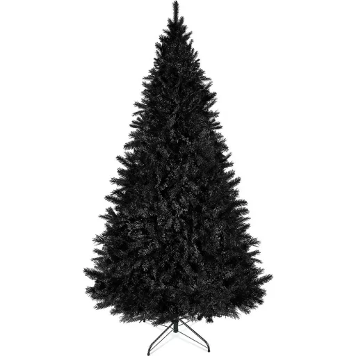 Černý umělý vánoční stromek, 210cm 1000 větví