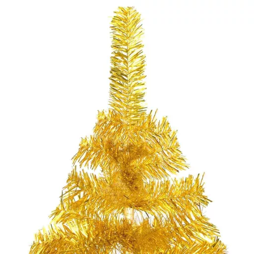 Zlatý umělý vánoční stromek, 120cm 230 větví
