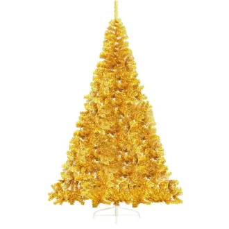 Zlatý umělý vánoční stromek, 210cm 1000 větví