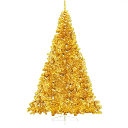 Zlatý umělý vánoční stromek, 210cm 1000 větví