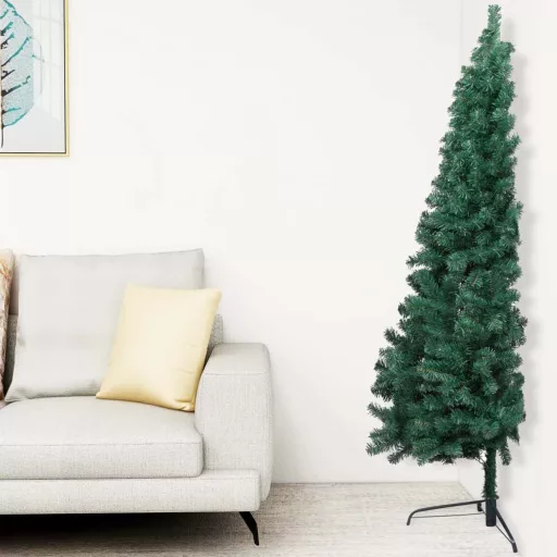 Poloviční umělý vánoční stromek 180cm, 340 větví