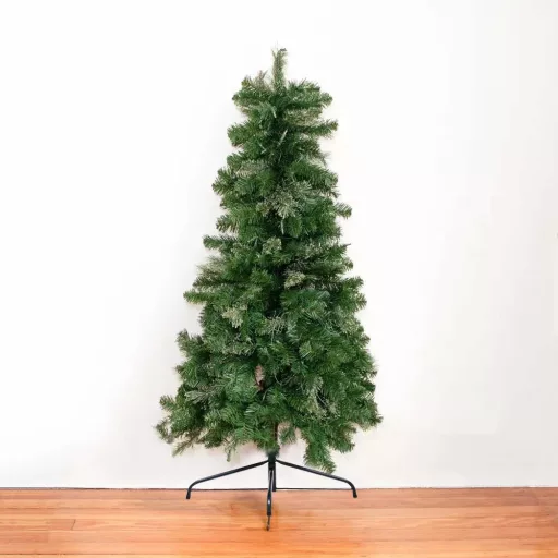 Poloviční umělý vánoční stromek 80LED 120cm, 140 větví