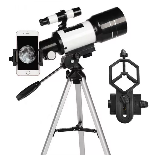 Hobby astronomický dalekohled s adaptérem pro mobilní telefon a stojanem
