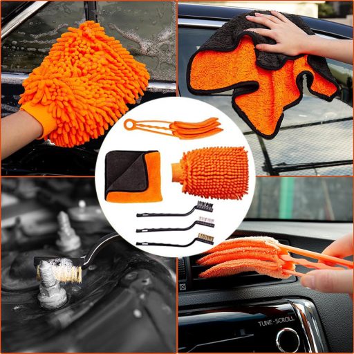 20dílná sada na čištění a péči o vnější a vnitřní povrchy automobilů