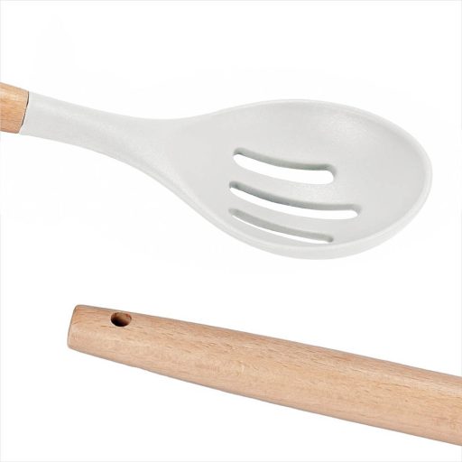 14dílná sada kuchyňského náčiní, se žáruvzdornou silikonovou hlavou, držákem, bílá