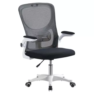   Ergonomická kancelářská židle s nastavitelnými loketními opěrkami, bílý