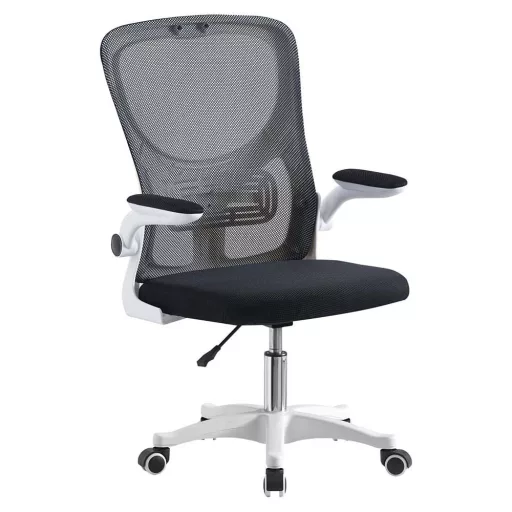 Ergonomická kancelářská židle s nastavitelnými loketními opěrkami, bílý
