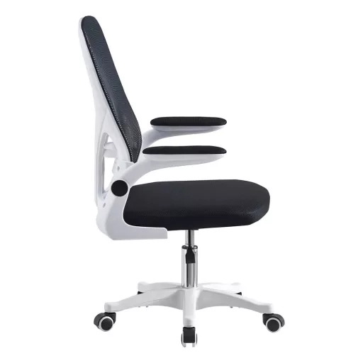 Ergonomická kancelářská židle s nastavitelnými loketními opěrkami, bílý