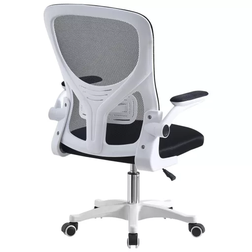 Ergonomická kancelářská židle s nastavitelnými loketními opěrkami, bílý
